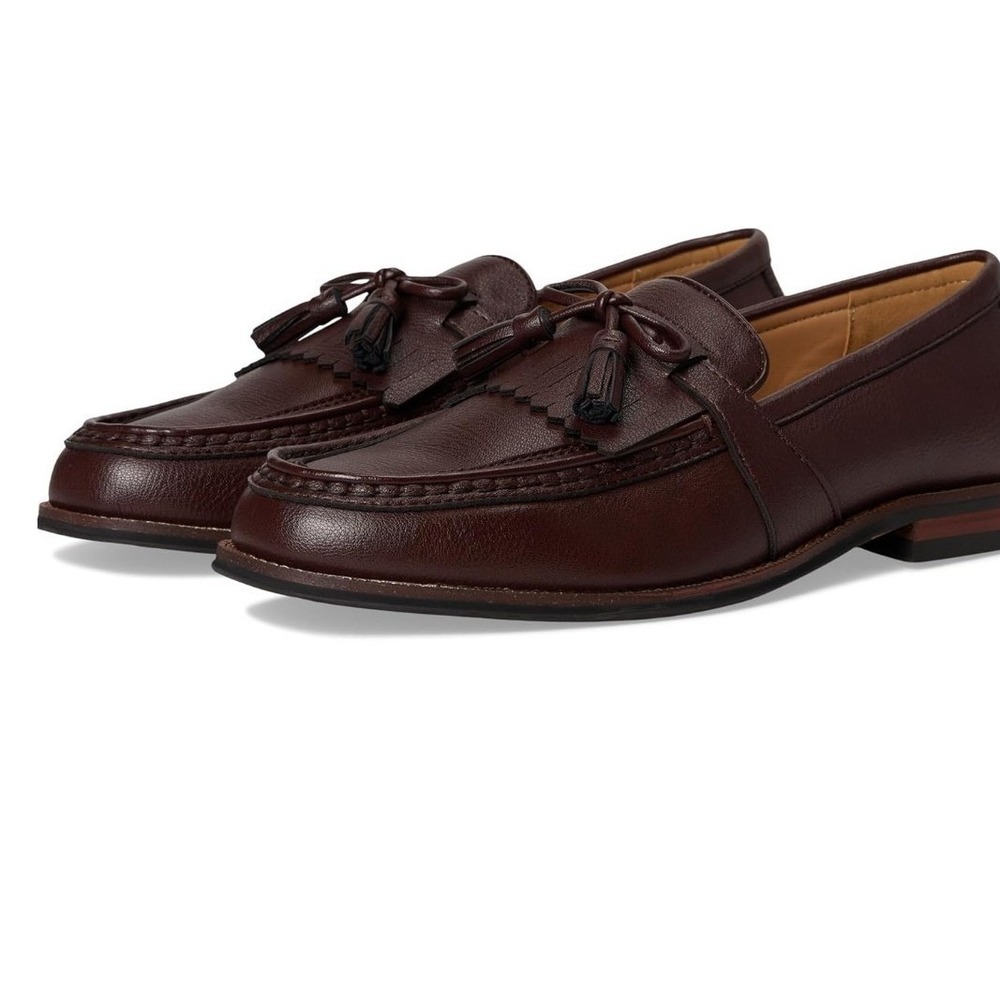 Tommy Hilfiger TMSOHAN Mens Tassel Kiltie Loafers Dark Brown Shoes Size 7.5 NEW